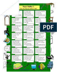 All i require is a bend of your knee. House Riddles 1 Easy Activities Promoting Classroom Dynamics Group Form 2670 Kitchen Leisure