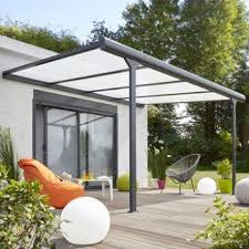 Pergola Adossee Braga Aluminium Gris Anthracite 12 M Leroy Merlin Techo De Patio Diseno De Terraza Jardines Para Casas