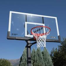 Lifetime Adjustable Bolt Down Basketball Hoop 60 Inch Tempered Glass