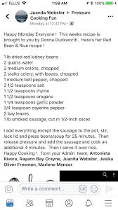 Pin By Shannon Keller On Power Xl Red Bean And Rice Recipe Red Kidney Bean Pressure Cooking