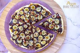 Pizza Banane Chocolat Pizza Recette Chocolat Banane Chocolat Alimentation Tout Chocolat