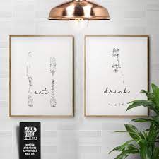 Modern Kitchen Set Of 2 Kitchen Print Champagne Wall Art Eat Etsy Modern Kitchen Wall Art Dining Room Wall Decor Kitchen Wall Art Printables