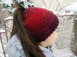 Well you're in luck, because here they come. Crochet Pattern Messy Bun Hat Or Ponytail Beanie Winter Hat For Runners Running Cap For Women