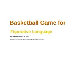 Figurative Language Basketball Game Powerpoint Figurative Language English Teacher High School Teaching Poetry