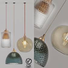 Colorful Glass Pendant Lighting 3d Model Cgtrader