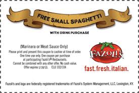 Fazoli S Free Spaghetti Coupon