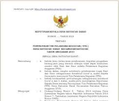 Sk penerima jamban masyarakat 2018 : Contoh Surat Keputusan Kepala Desa