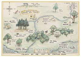 Map Of The 100 Acre Wood World Of Christopher Robin And Winnie The Pooh Drawn By Series Illustrator Earnest Shepard Author Illustraties Schatkaarten Pooh
