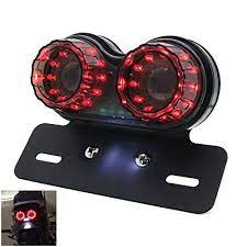 Fine 18 99 Universal 40w 40 Led Twin Dual Cat Eye Motorcycle Taillight Integrated Motor Turn Signals Brake S Cafe Racer Parts Cafe Racer Cafe Racer Motorcycle