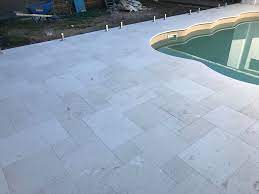 Ideas for paving around pools using pool pavers & pool coping. Travertine Loose Wall Cladding Travertine Pool Stone Pool Deck Pool Pavers