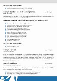 resume sample child care sample resume