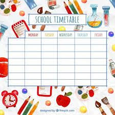 image result for designs for time table charts school