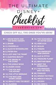 La Lista De Verificacion Definitiva De Las Peliculas De Disney Para Disney Definitiva Disney Las L Disney Movies List Disney Movie Marathon Disney Movies