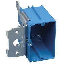 Carlon 1 Gang 21 Cu In New Work Non Metallic Electrical Wall Box With Adjustable Bracket B121adj 40r The Home Depot Wall Boxes Pvc Wall Bracket