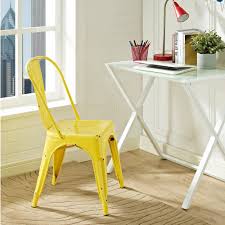 Walker Edison Furniture Company Antique Yellow Metal Dining Chair Hdh33mcyw The Home Depot Metal Dining Chairs Metal Cafe Chairs Black Cafe Chairs