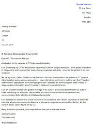 It Systems Administrator Cover Letter Example Icover Org Uk