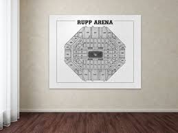 Vintage Print Of Rupp Arena Seating Chart Diagram Blueprint