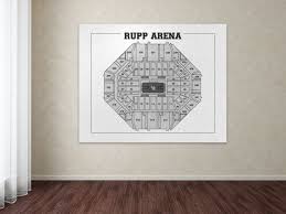 vintage print of rupp arena seating chart diagram blueprint