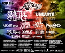The All Stars Tour Dates Were Announced Last Week Be Sure To Catch Unearth Dance Gavin Dance A Skylit Drive Stick To Your G Star Tours The Word Alive Tours