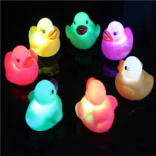 Cartoon Bath Toys Plastic Water Squeeze Sounding Dabbling Toy Baby Glowing Duck Kids Light Up Floating Bathroom Swimming Games ألعاب الحمام Aliexpress