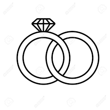 Download Interlocking Wedding Rings Silhouette