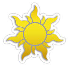 Tangled Kingdom Sun Emblem 2 Sticker By Jeffery Borchert Disney Sticker Tangled Sun Aesthetic Stickers