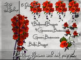 Poppy offers custom wedding flowers tailored to your taste, no matter your budget. Second Life Marketplace Wedding Flowers With Red Poppies Set