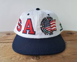 Vintage Usa 1996 Summer Olympic Games Snapback Hat Starter Atlanta Baseball Cap 2 Tone Embroidered Spellout Olympics Ballcap Summer Olympic Games Summer Olympics Olympic Games
