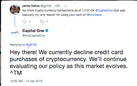 At td, we regularly evaluate our policies and security measures, in order to serve and protect our customers, as well as the bank, a td spokesperson said in an royal bank said friday it does allow its credit and debit cards to be used for transactions involving cryptocurrency in limited circumstances. Capital One Blocks Cryptocurrency Purchases With Its Card