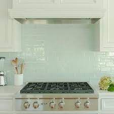 White Glass Tile Backsplash Design Ideas