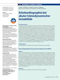 Maybe you would like to learn more about one of these? Pdf Echokardiographie Bei Akuter Hamodynamischer Instabilitat