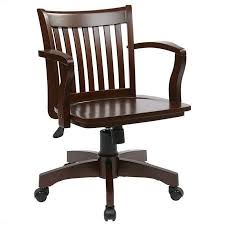 Deluxe Wood Banker S Chair Walmart Com In 2020 Bankers Chair Wooden Desk Chairs Best Home Office Desk