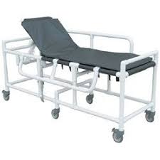 Shower Gurney With Five Position Elevating Headrest Patient Comfort Headrest Table Essentials