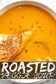 Roasted Vegetable Soup Roasted Vegetable Soup Soup Recipes Delicious Soup