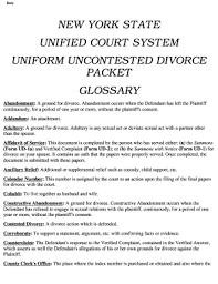 Nyc Courts Contested Divorce Answer Papers Fill Online Printable Fillable Blank Pdffiller