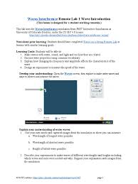 Hello i'm trying to simulate a single source wave in matlab does anyone know how to do that? Waves Interference Remote Lab1 Wavelength Waves