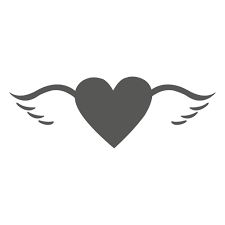 Heart With Wings Silhouette Ad Paid Sponsored Silhouette Wings Heart Heart With Wings Wings Png Pattern Drawing