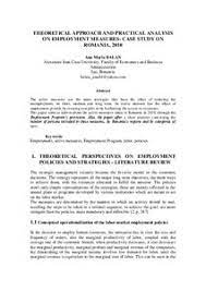 Develop strong case studies in apa format. Theoretical Approach And Practical Analysis On Employment Measures Case Study On Romania 2010 Munich Personal Repec Archive