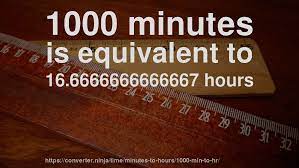 Or convert 1000 into hours and days! 1000 Min To Hr How Long Is 1000 Minutes In Hours Convert