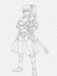 Download and print these fairy tail color pages coloring pages for free. Erza Scarlet Line Art Drawing Fairy Tail Coloring Book Fairy Tail White Manga Monochrome Png Pngwing