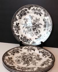 Black And White Toile Dinnerware Set 4 Royal Stafford Asiatic Pheasant Black Toile Transferware Dinner Plates 5917507 Transferware Crystal Glassware Royal Stafford