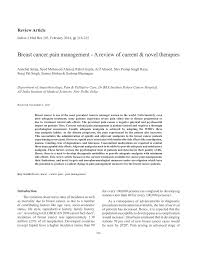 Is breast pain a sign of breast cancer? Pdf Breast Cancer Pain Management A Review Of Current Novel Therapies