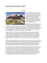 Bumbung tebeng layar (gable roof) bumbung limas (hipped roof) bumbung gambriel (gambiel roof) bumbung layang (pitch roof) bumbung mansard (mansard roof) bumbung limas belanda. Rumah Adat Melayu