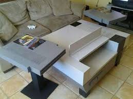 Nintendo Nos Coffee Table And Side Tables End Tables Cartridges Console Coffee Table Coffee Table Games Game Room Decor