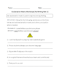 Re Writing Exclamation Marks Worksheet Exclamation Mark Quotations Writing