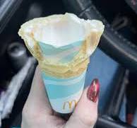My McDonald's ice cream cone has a surprise hidden paper ...