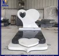 Wholesale Beautiful White Marble Tombstone with Heart ...