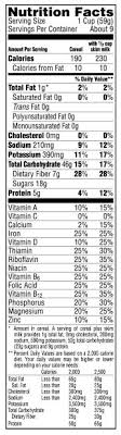 raisin bran cereal nutrition label