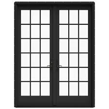 Only $4275 tiffany single door tiffany beveled glass sidelights with patina caming or zinc. Jeld Wen 72 In X 96 In W 4500 Chestnut Bronze Clad Wood Left Hand 18 Lite French Patio Door With Contemporar French Doors Patio Front Entry Doors Patio Doors