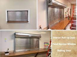 Interior Roll Up For A Food Service Window Food Counter Roll Up Door Rolling Door Commercial Garage Doors Garage Door Installation Doors